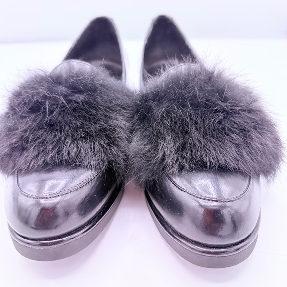 Jeffrey Campbell Heath Black Genuine Fur Loafers - Picture 3 of 6
